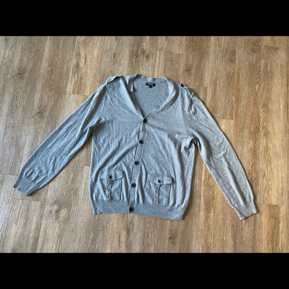 Express Men's XL Cotton-Merino Wool Cardigan - Picture 2 of 5